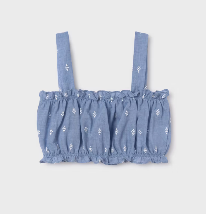 Mayoral Tween Chambray 2 Piece Top Set