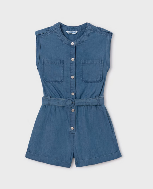 Mayoral Tween Denim Romper