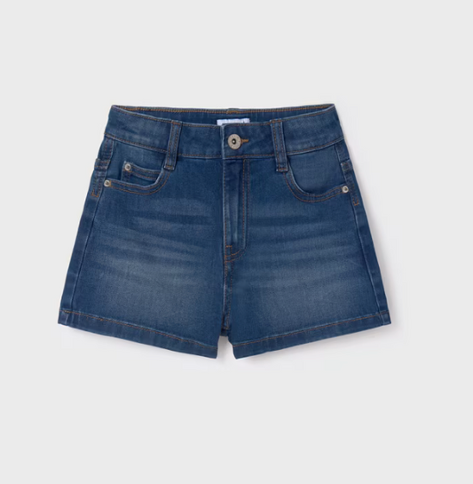 Mayoral Tween Dark Denim Shorts