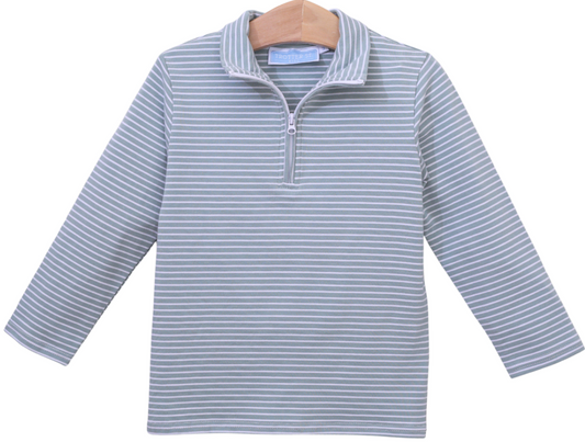 Trotter Street Kids Sage Stripe Tucker Pullover