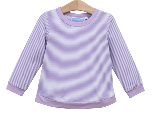 Trotter Street Kids Lavender Stripe Reagan Top