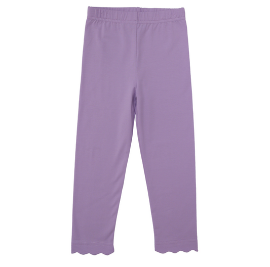 Trotter Street Kids Lavender Scallop Leggings