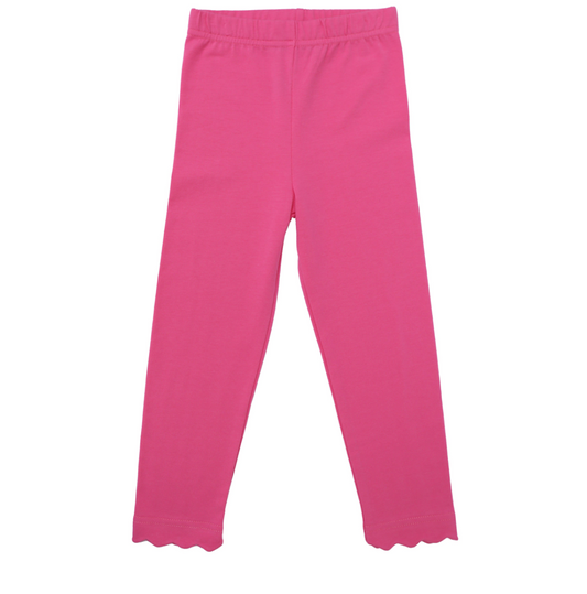 Trotter Street Kids Pink Scallop Leggings