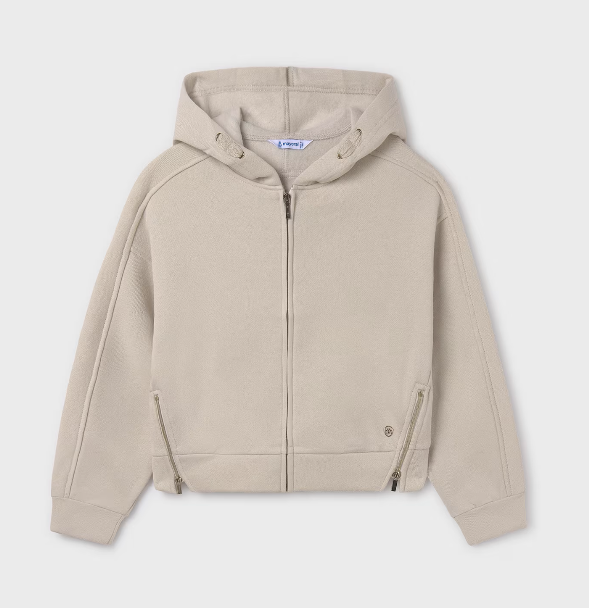 Mayoral Tween Tan Zip Hoodie