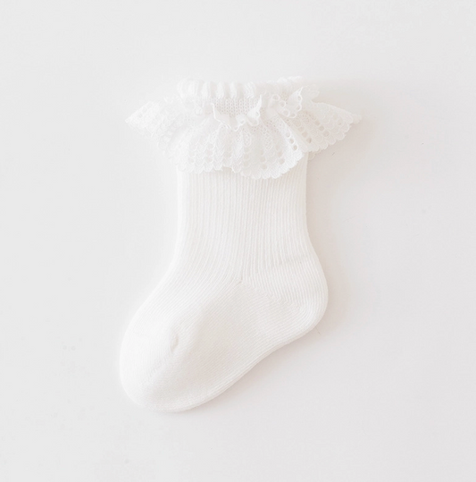 Lace Ruffle Socks