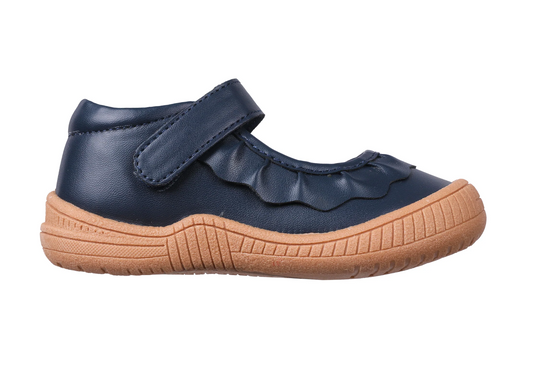 Amina Navy Leather Mary Jane Shoe