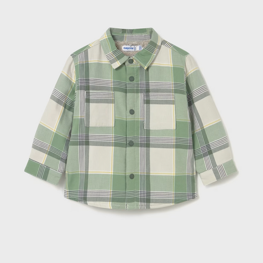 Mayoral Baby Boy Preston Plaid Jacket with Fur
