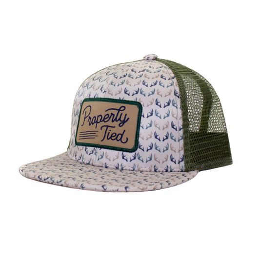Properly Tied Sportsman Trucker Hat Antlers