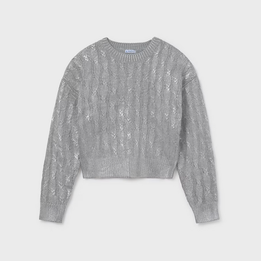 Mayoral Tween Silver Sweater