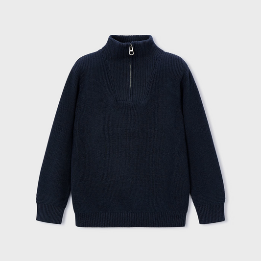 Mayoral Boys Navy Quarter Zip Sweater