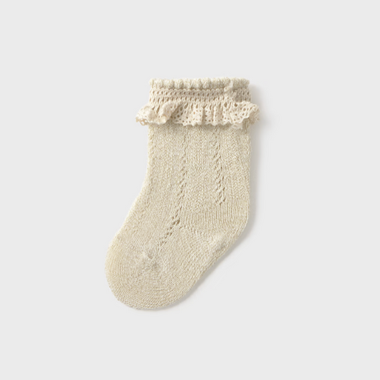 Mayoral Baby Girl Champagne Knee High Socks