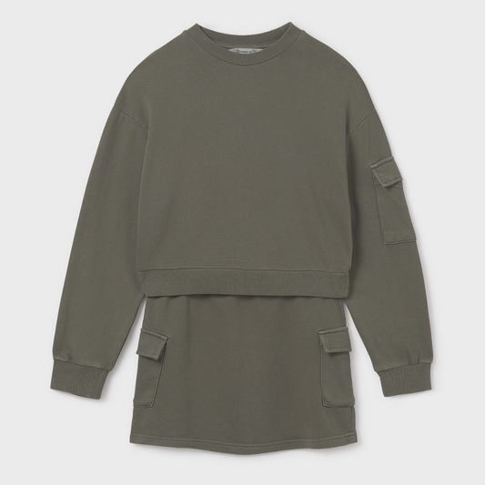Mayoral Tween Olive Skirt Set