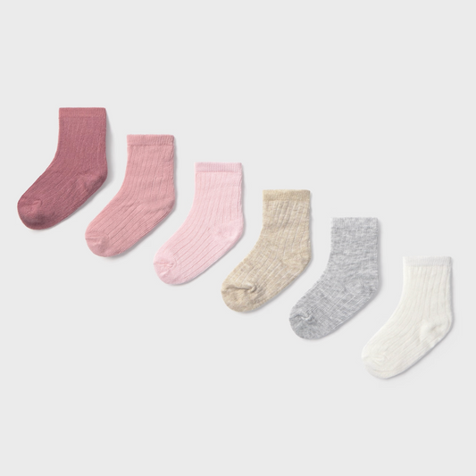 Mayoral Baby Girl Pink 6 Pack Socks