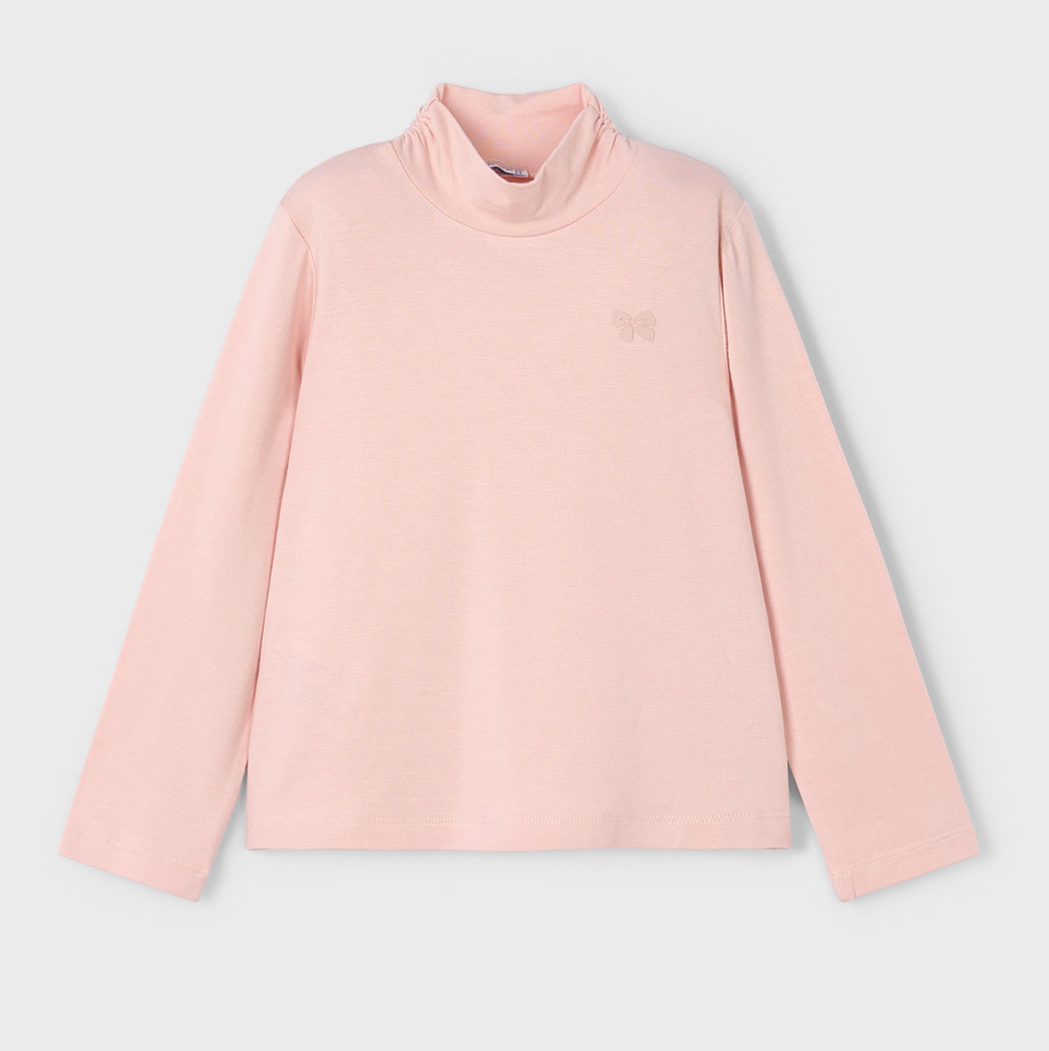 Mayoral Girl Pink Mock Neck Tee