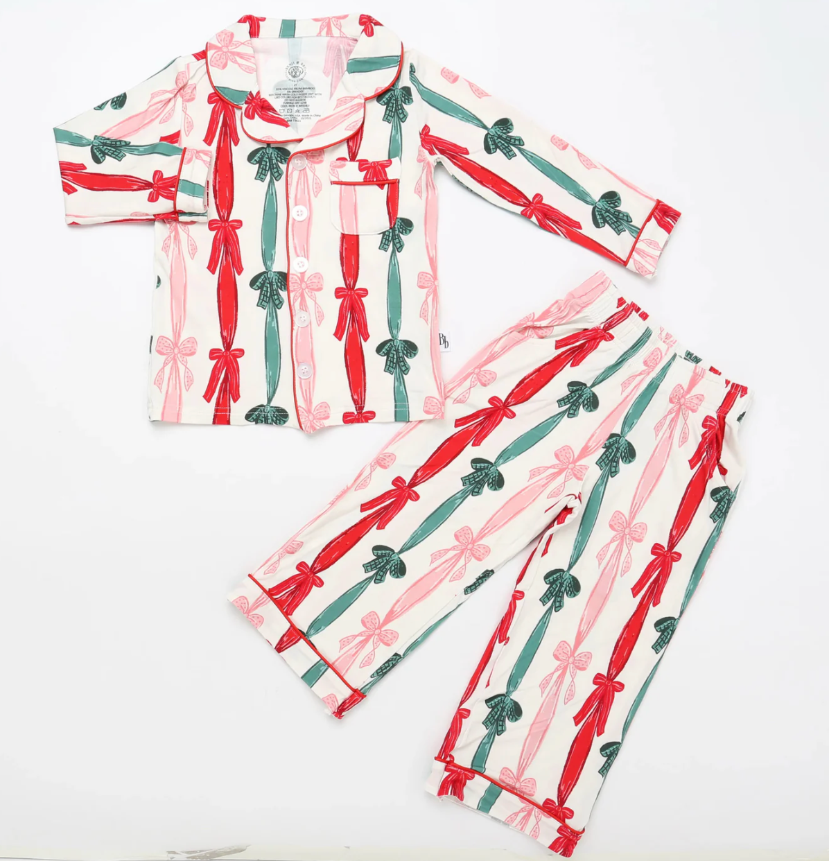Benji & Bru Christmas Bows 2 Piece Pajamas