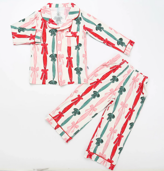 Benji & Bru Christmas Bows 2 Piece Pajamas