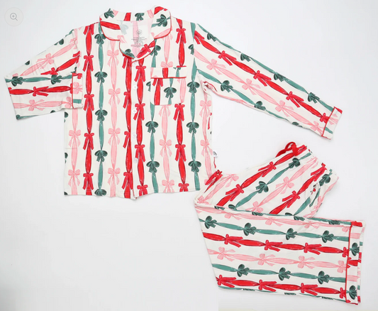 Benji & Bru Christmas Bows Adult Pajama Set