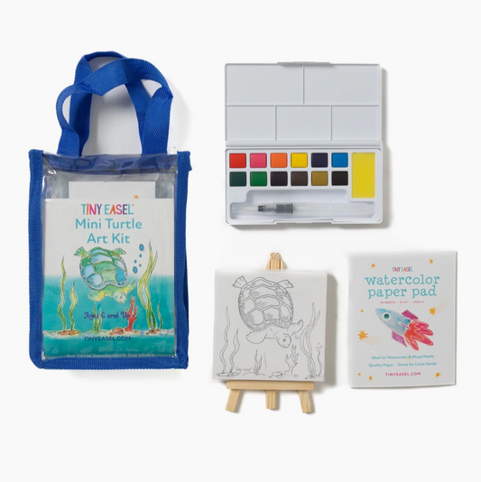 Tiny Easel Mini Sea Turtle Art Kit