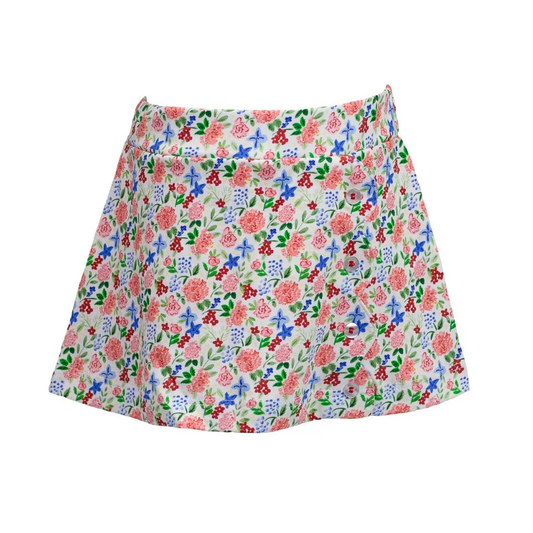 The Proper Peony Geranium Skort