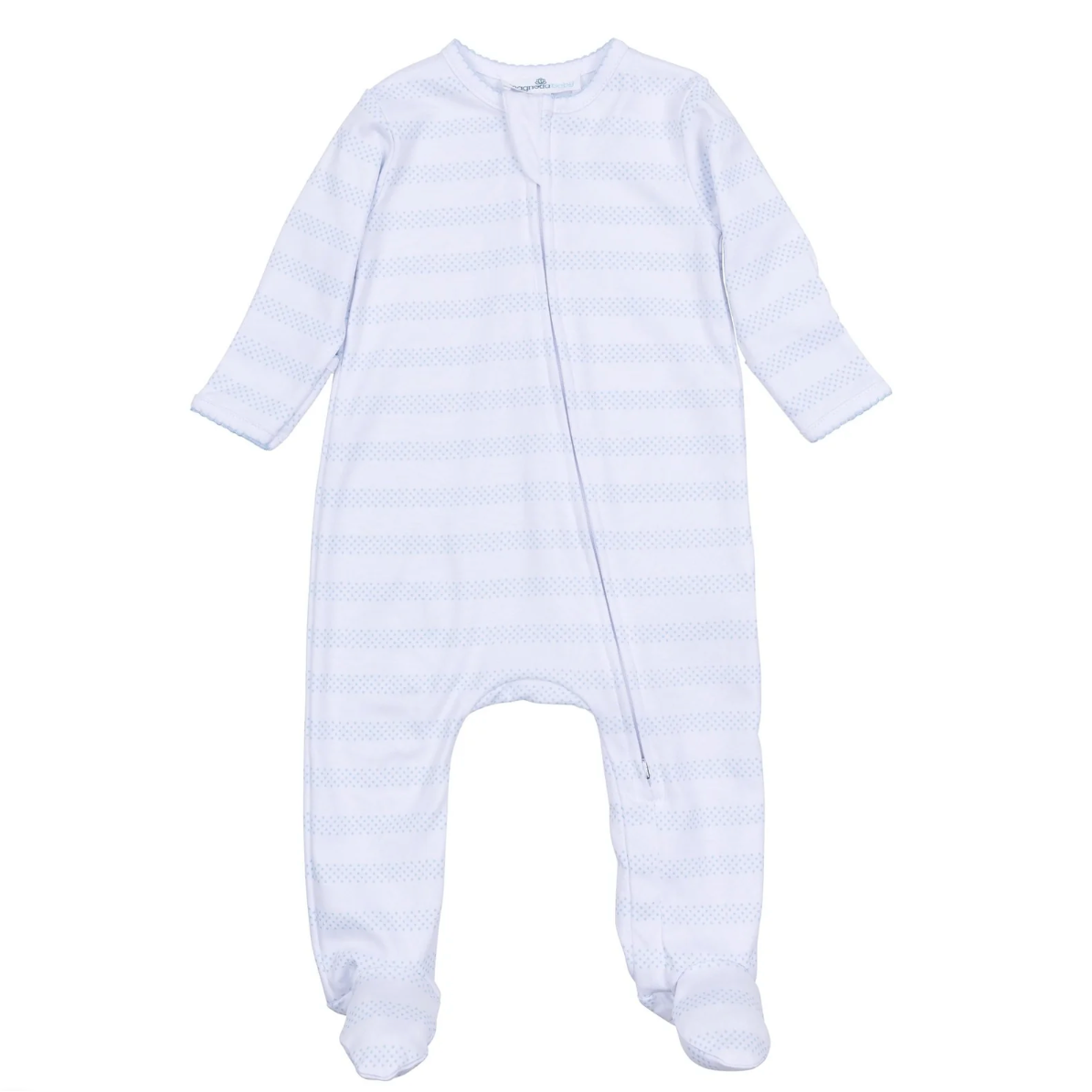 Magnolia Baby Light Blue Baby of Mine Zip Footie