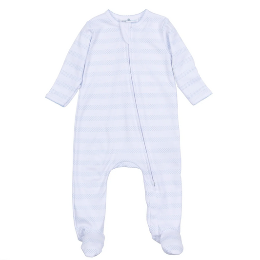 Magnolia Baby Light Blue Baby of Mine Zip Footie