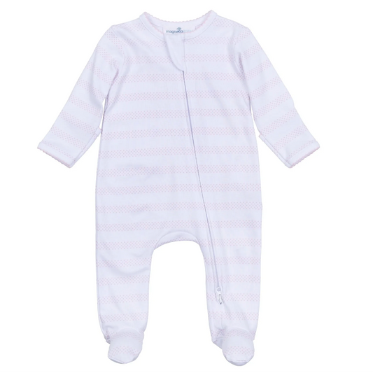 Magnolia Baby Pink Baby of Mine Zip Footie