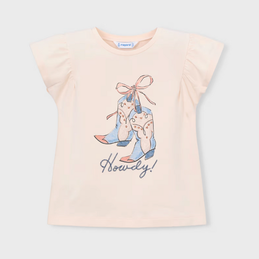 Mayoral Girl Boots and Bows Shirt