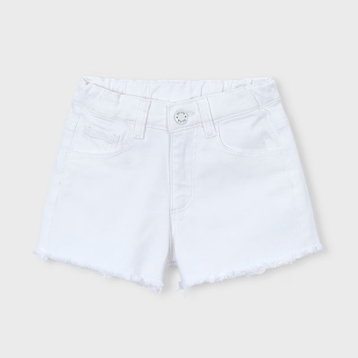 Mayoral Girl White Denim Shorts