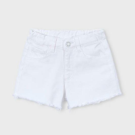 Mayoral Girl White Denim Shorts