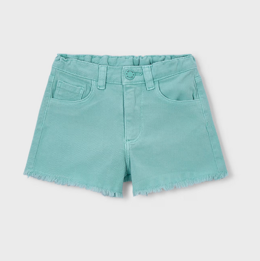 Mayoral Girl Aquamarine Denim Shorts