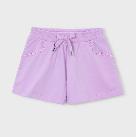 Mayoral Girl Lilac Chenille Shorts