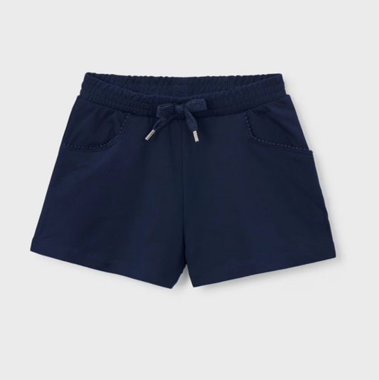 Mayoral Girl Navy Chenille Shorts
