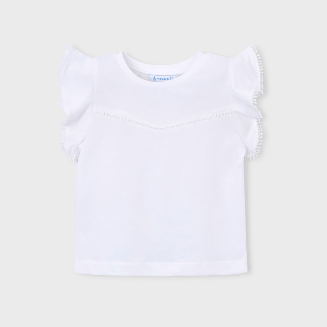Mayoral Girl Whimsy White Shirt