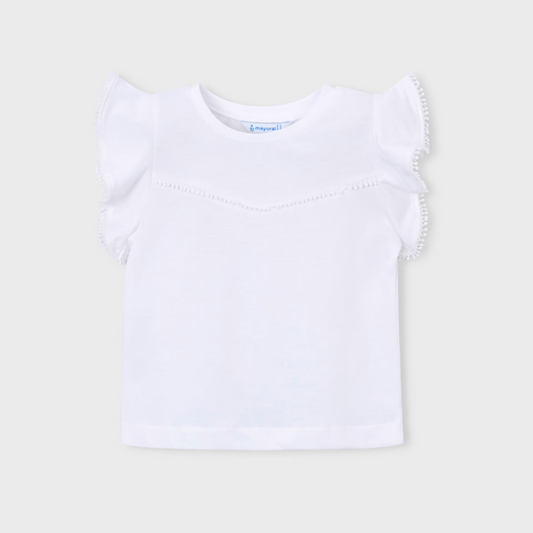Mayoral Girl Whimsy White Shirt
