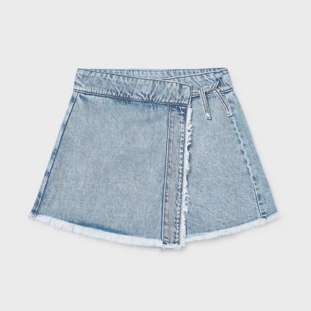 Mayoral Tween Light Wash Denim Skort