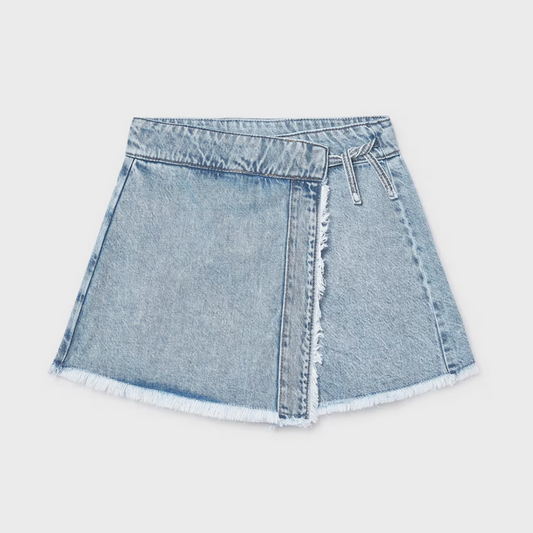 Mayoral Tween Light Wash Denim Skort
