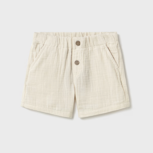 Mayoral Baby Boy Ivory Gauze Shorts