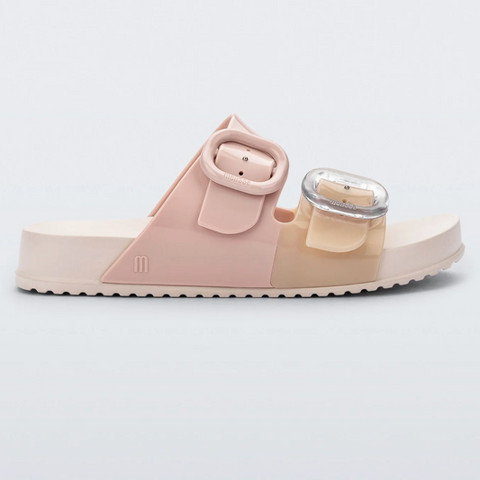 Mini Melissa Cozy Slide - Pink/Beige