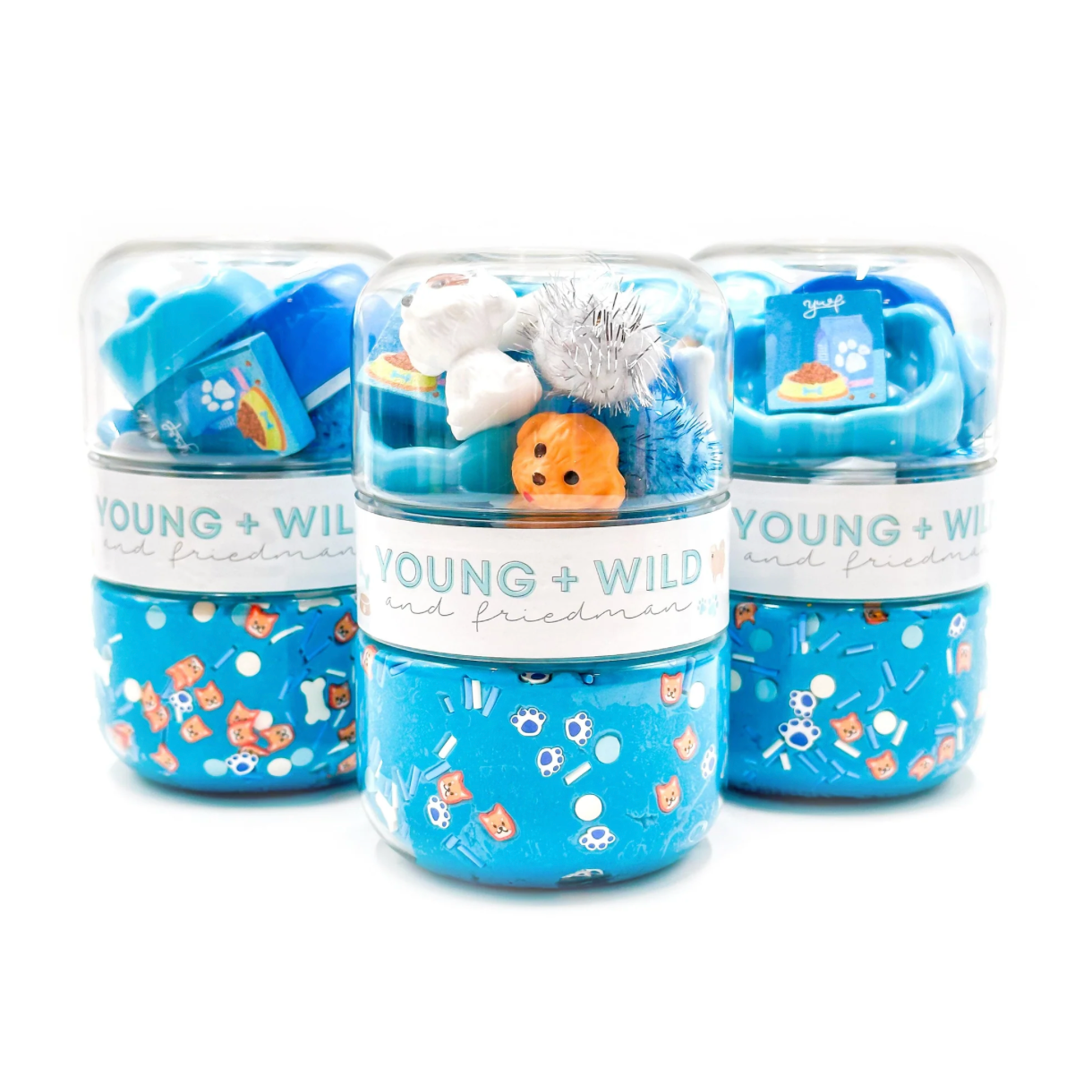 YWF Blue Pet Shop Grab & Go Dough Jar