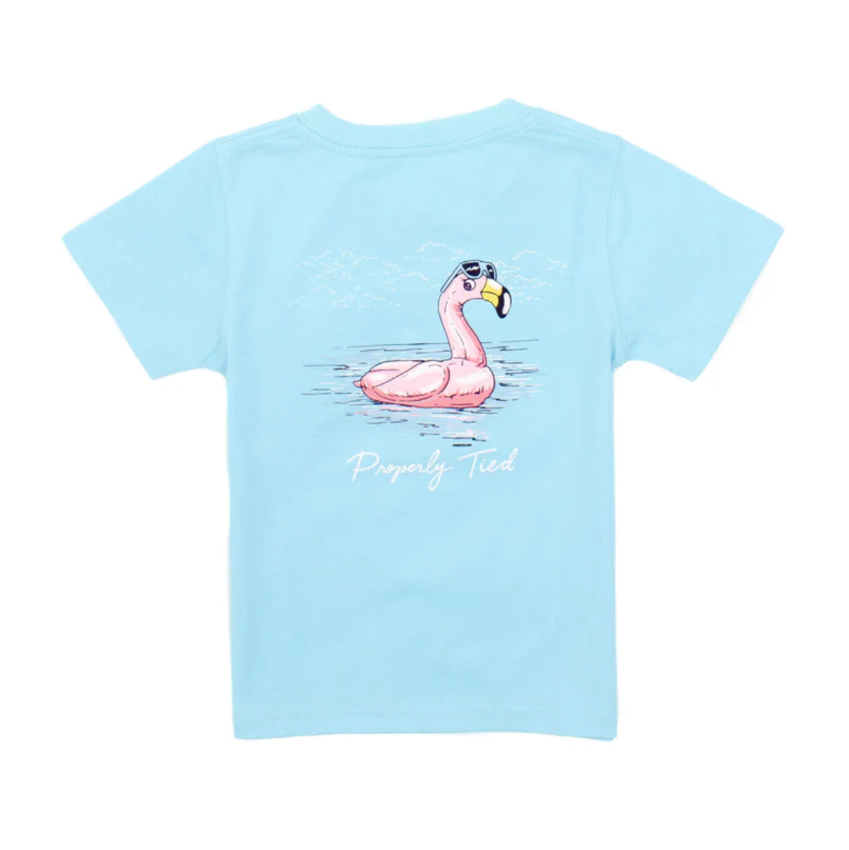 Properly Tied Girls Flamingo Float on Aqua