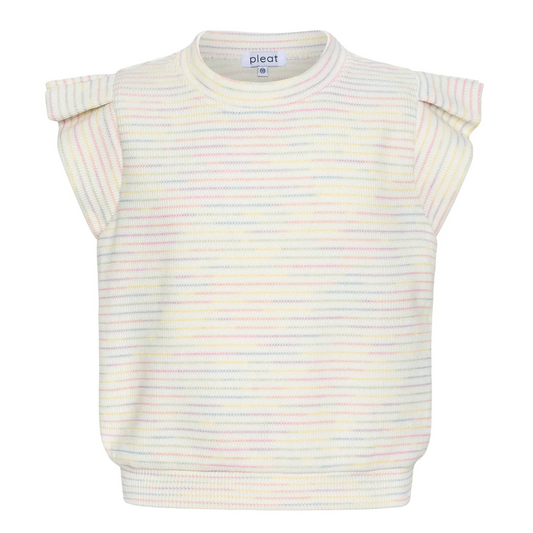 Pleat Rainbow Knit Olivia Top