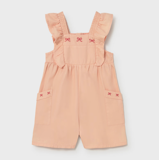 Mayoral Baby Girl Peachy Bow Romper
