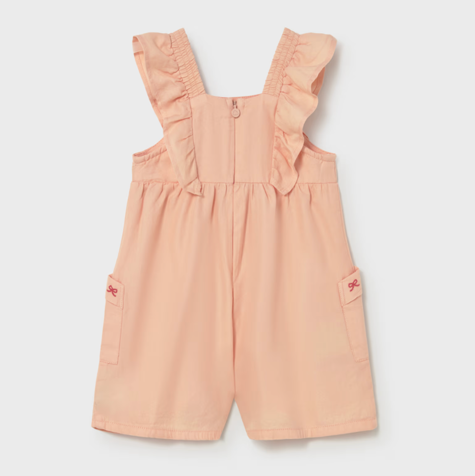 Mayoral Baby Girl Peachy Bow Romper