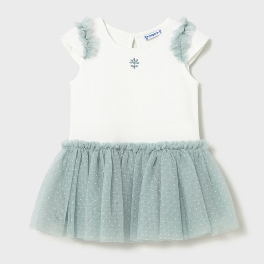 Mayoral Baby Girl Seafoam Flower Tutu Dress