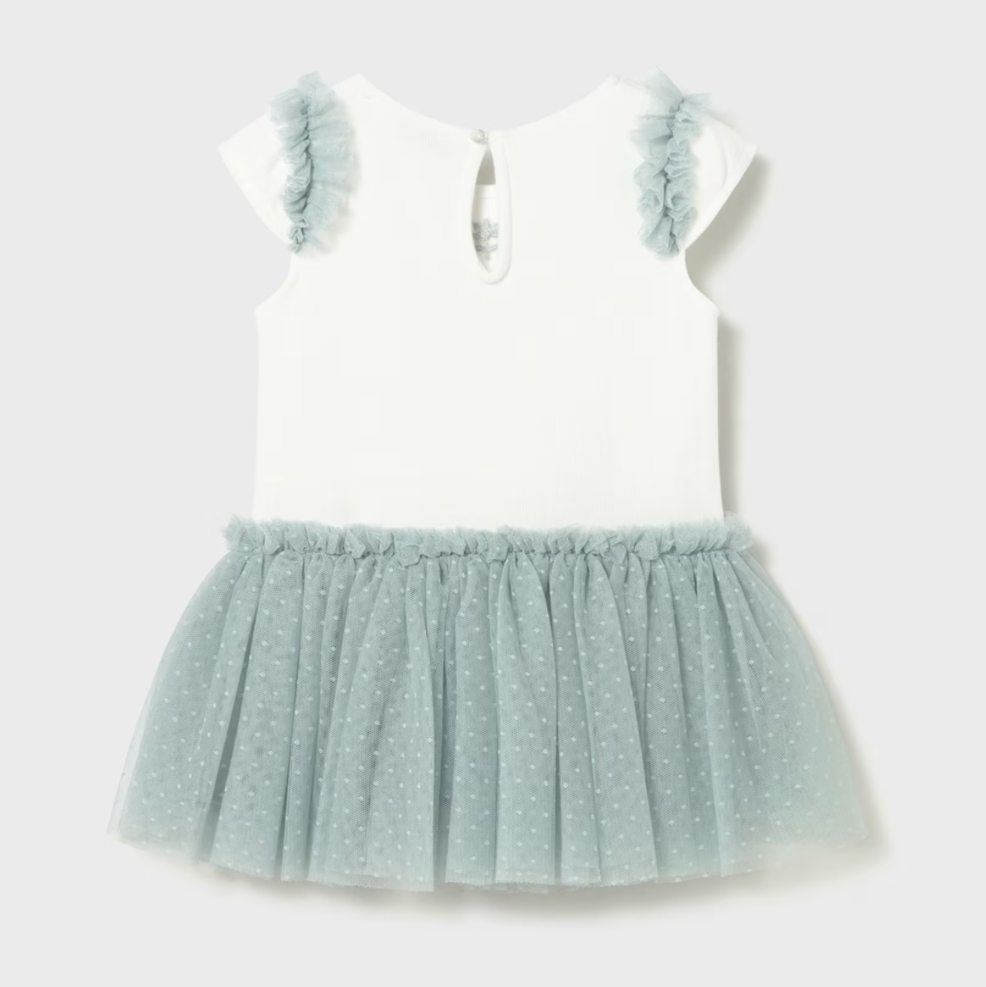 Mayoral Baby Girl Seafoam Flower Tutu Dress