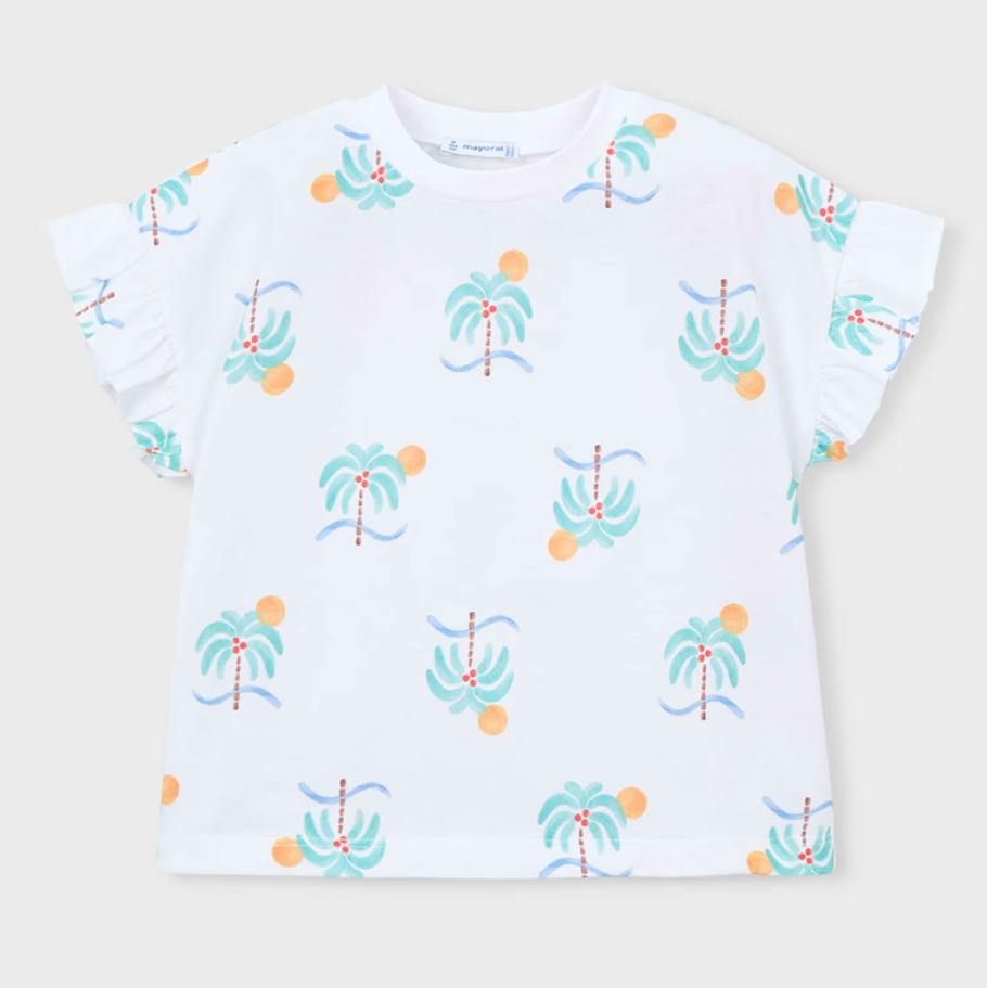 Mayoral Girl Palm Tree Shirt