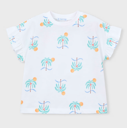 Mayoral Girl Palm Tree Shirt