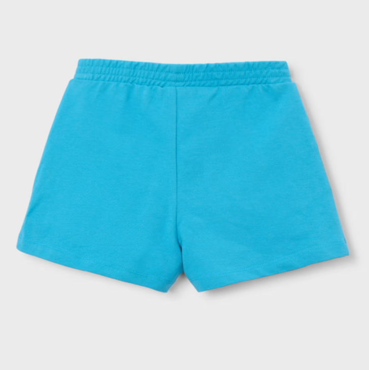 Mayoral Girl Teal Blue Chenille Shorts