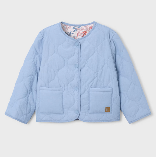 Mayoral Girl Blue Floral Reversible Jacket