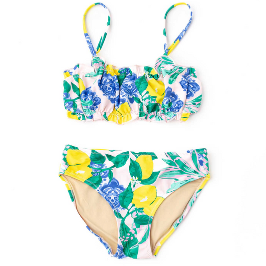 Shade Critters Santorini Citrus Smocked Two Piece Swimsuit